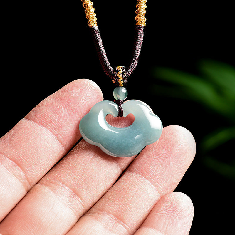 Fortune Harmony Ruyi Jade Pendant Necklace