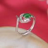 2025 Snake Year  Green Jade Silver Ring-Wisdom and Intuition