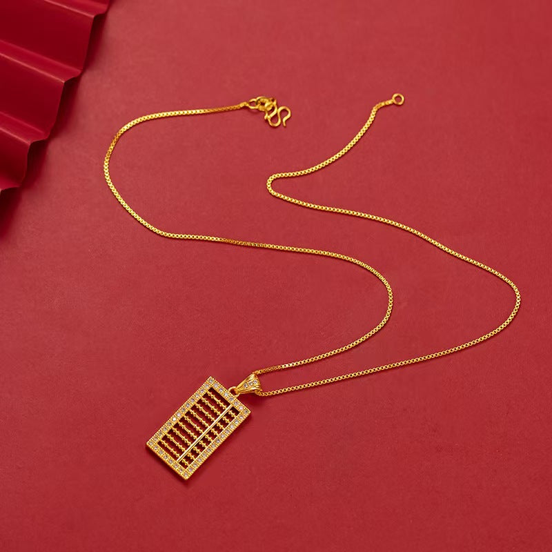 Golden Abacus Necklace -Wealth&Prosperity