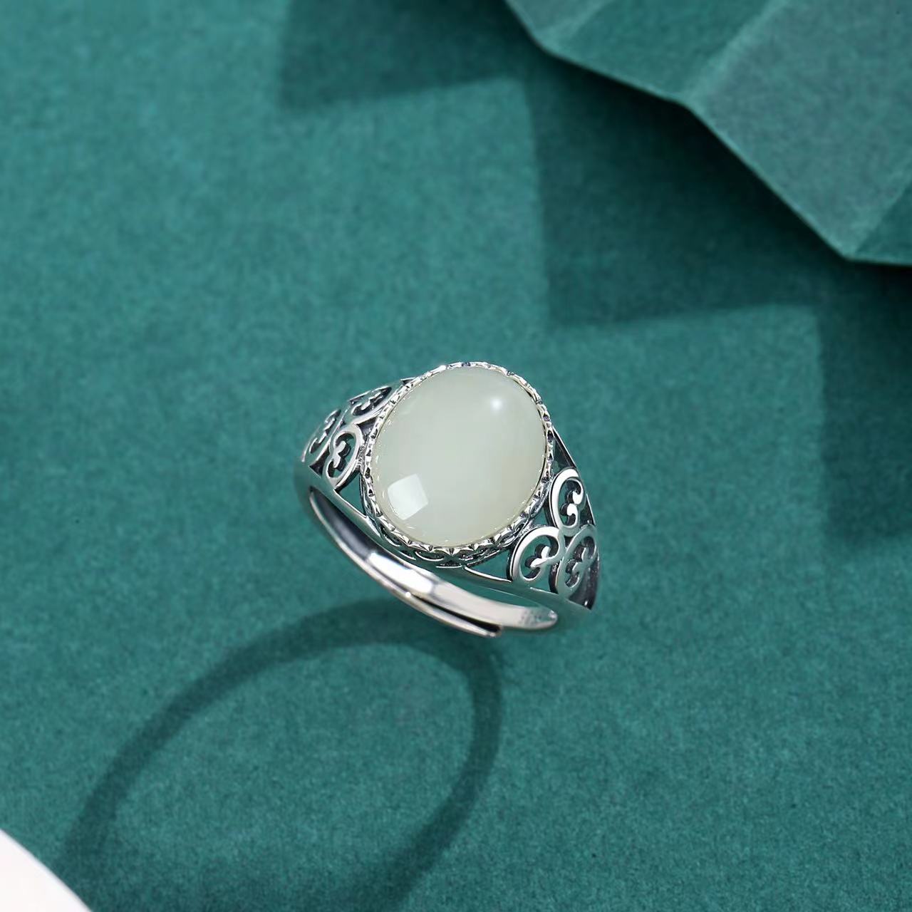 Natural Red Agate Silver Ring-Emotional Balance