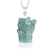 Maneki-neko Jade Necklace-Lucky Fortune Cat