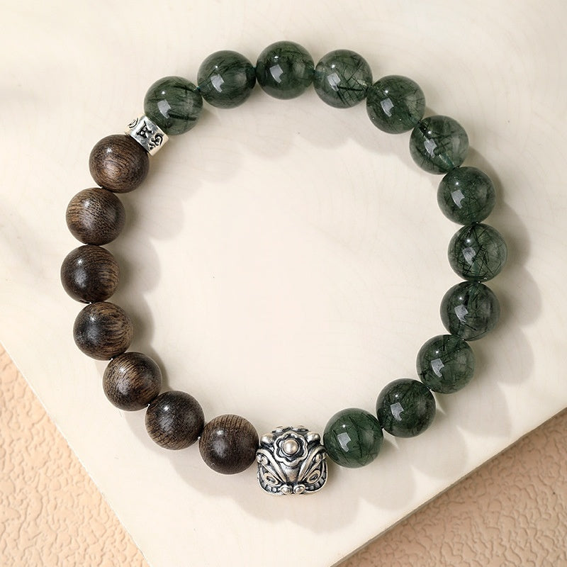 Handgeschnitztes Jadeit-Kubanische-Glieder-Armband – Pfad des Wächters