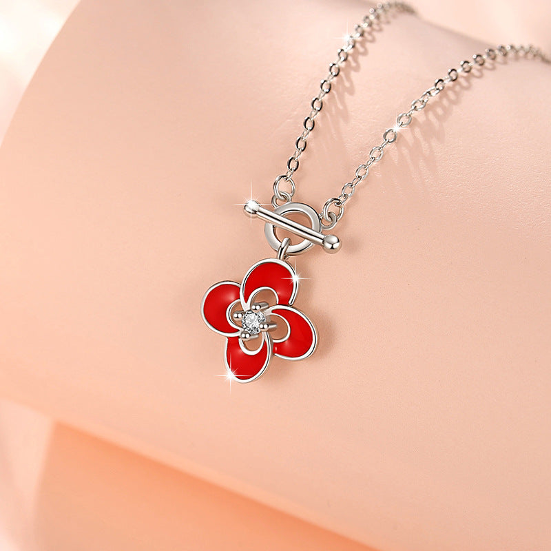 May We Stay Together-Four Leaf Clover Sterling Silver Necklace