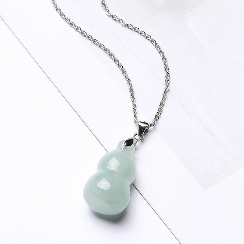 Grade A Jade Gourd Pendant – Symbol of Blessings, Wealth & Protection