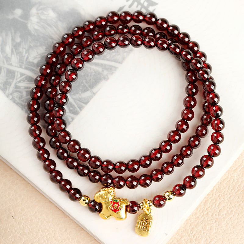 Handgeschnitztes Jadeit-Kubanische-Glieder-Armband – Pfad des Wächters