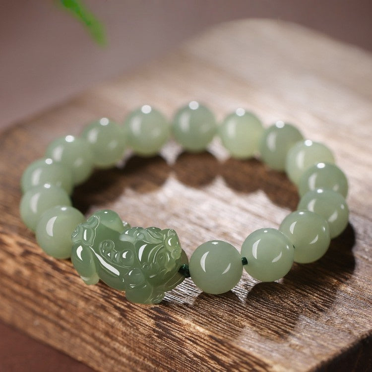 Pixiu Nephrite Jade Bracelet-A Wish for Prosperity