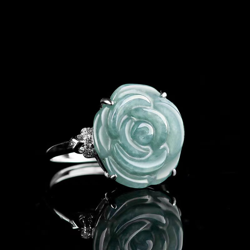 Rose Jade Ring-Enlightening Love