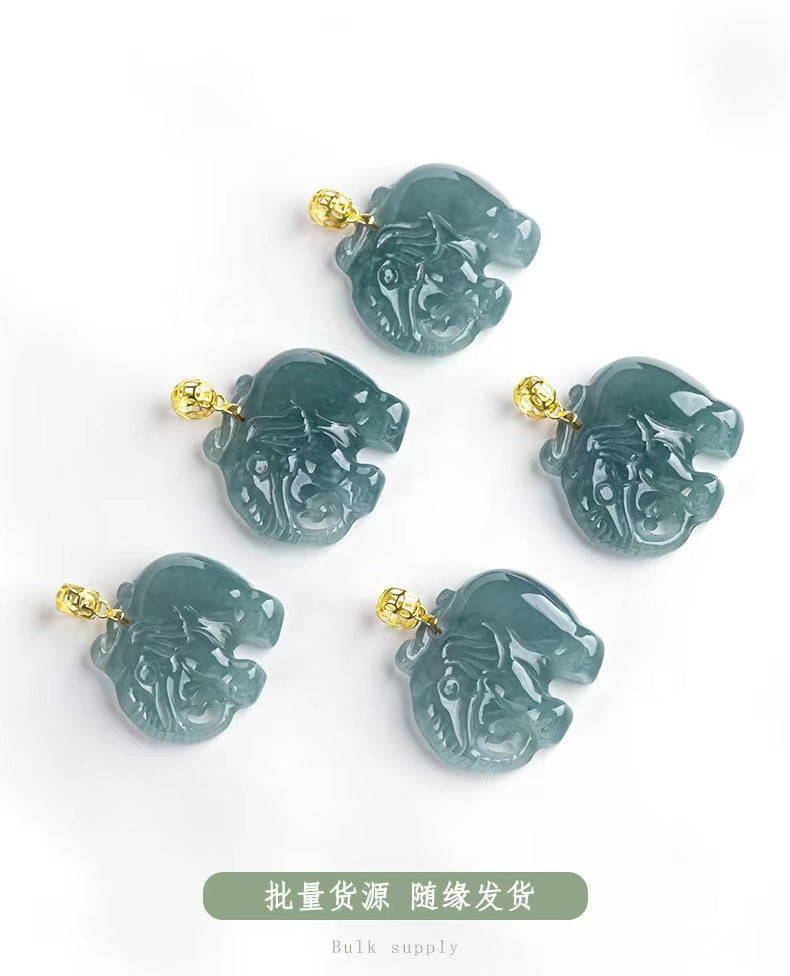 Spirit of Wisdom Elephant Jade Necklace