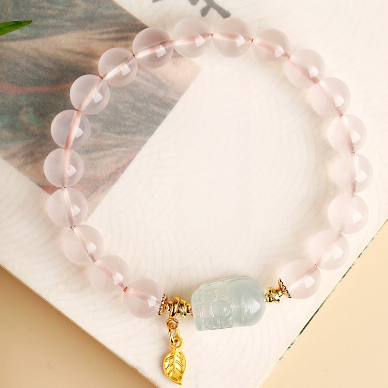 Calm and Connection-Rose Quartz Pixiu Bracelet