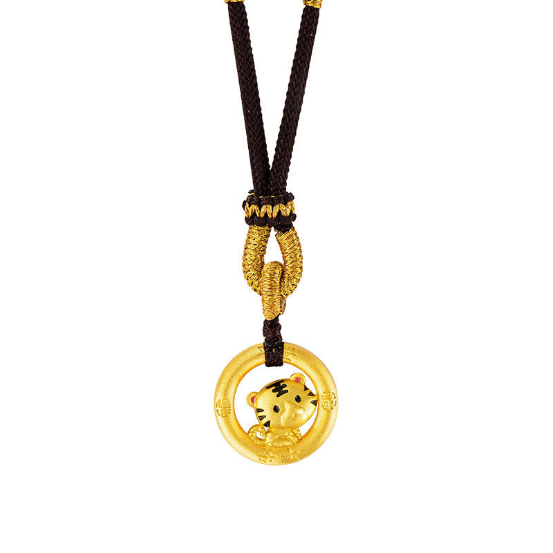 Twelve Gold Zodiac Peace-Guard Amulet Necklace Series