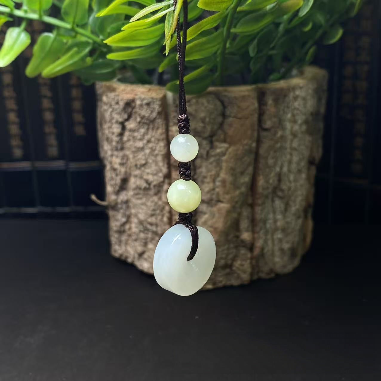 White Jade Keychain-Protection