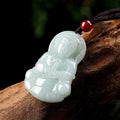 Harmony Protection Guan Yin & Laughing Buddha Jade Pendant Set