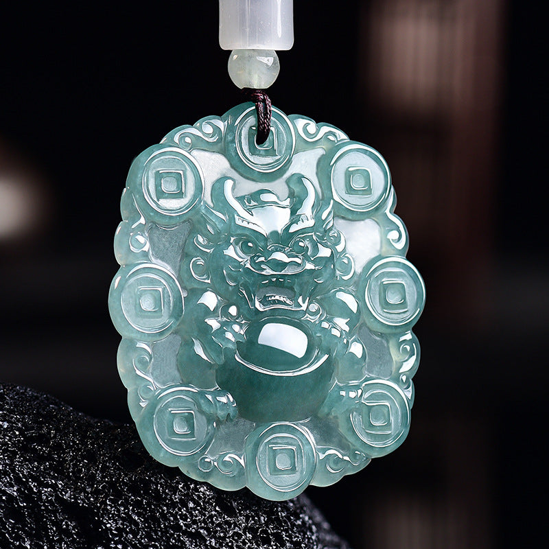 Money Ingot Pixiu Jade Pendant-Wealth, Prosperity & Protection