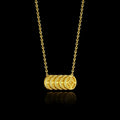 Prosperity Flow Coin Pendant Gold-Plated Silver Necklace