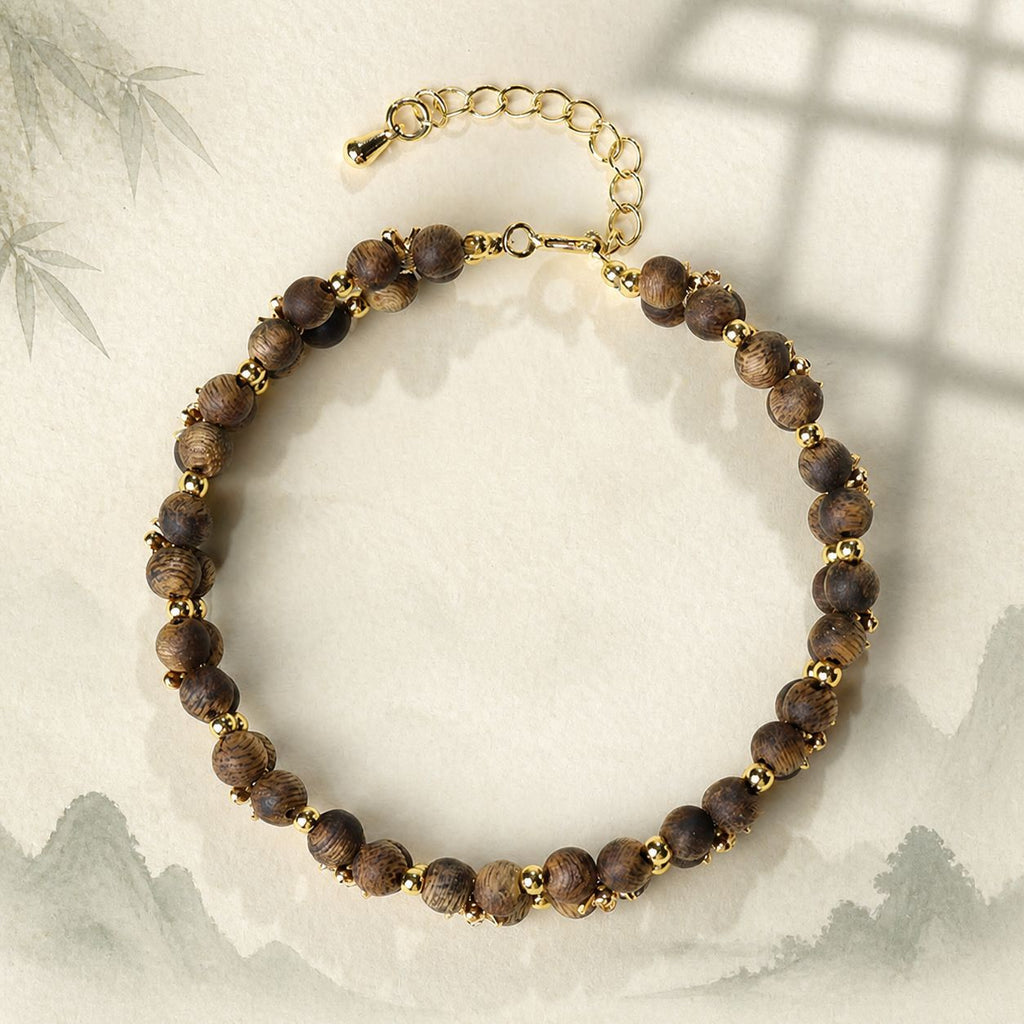Agarwood Osmanthus Double-Row Bracelet-Heirloom Grace
