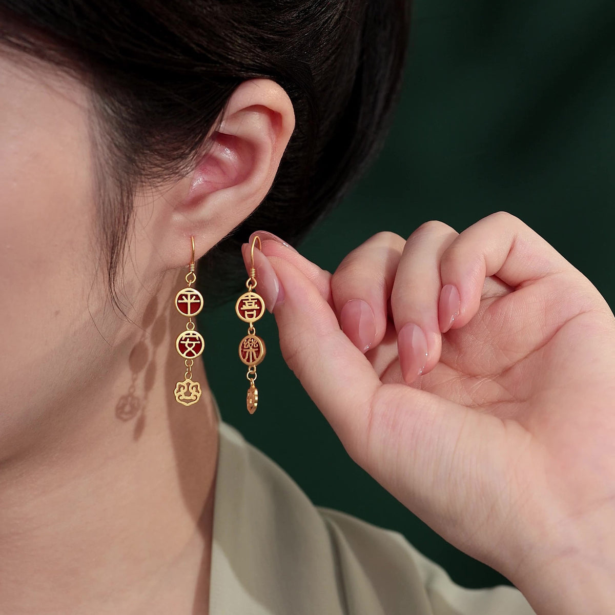 Peace & Joy Red Agate Drop Earrings-Gentle Blessings