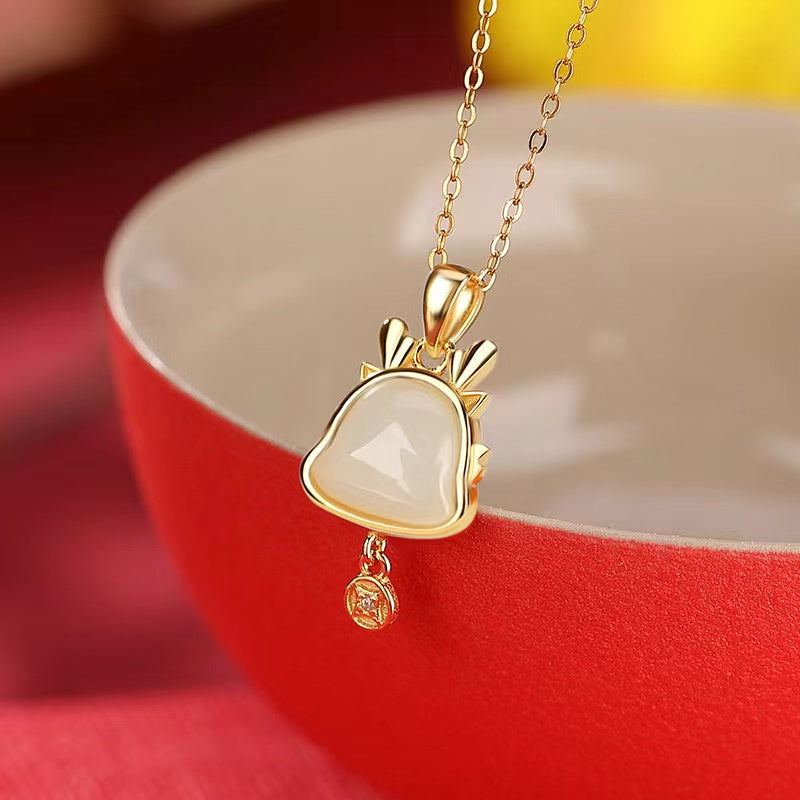 Wealth Coin Dragon Necklace -Fortune Prosperity