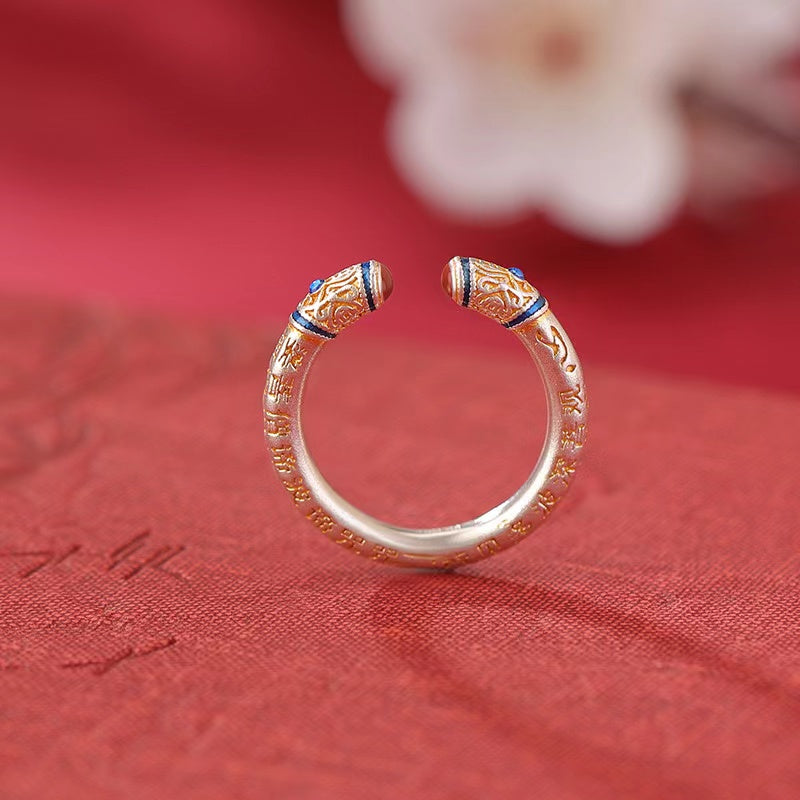 Heart Sutra Silver Ring-Wisdom and Enlightenment