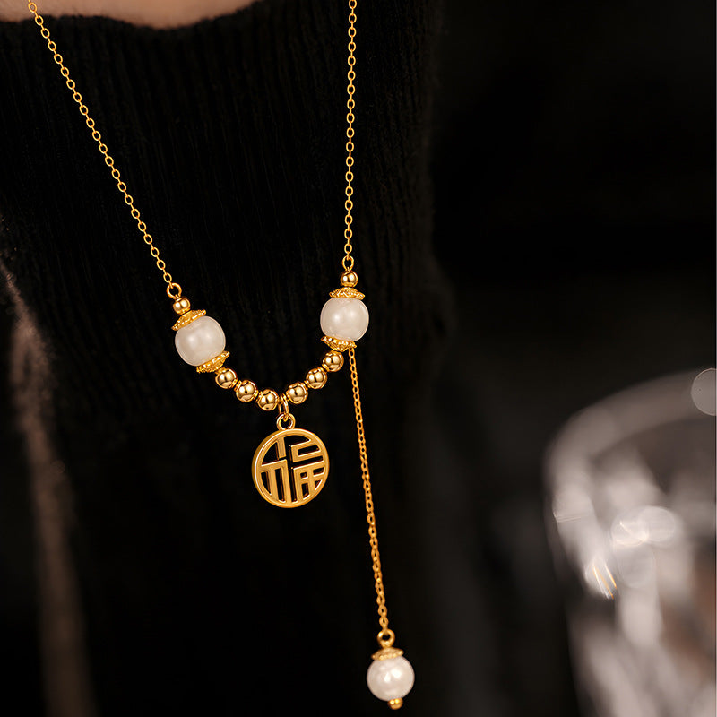 Fu Nephrite Jade Necklace-Blessings We Share