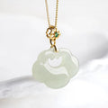 Ruyi Protection Pendant-Nature White Jade Stone