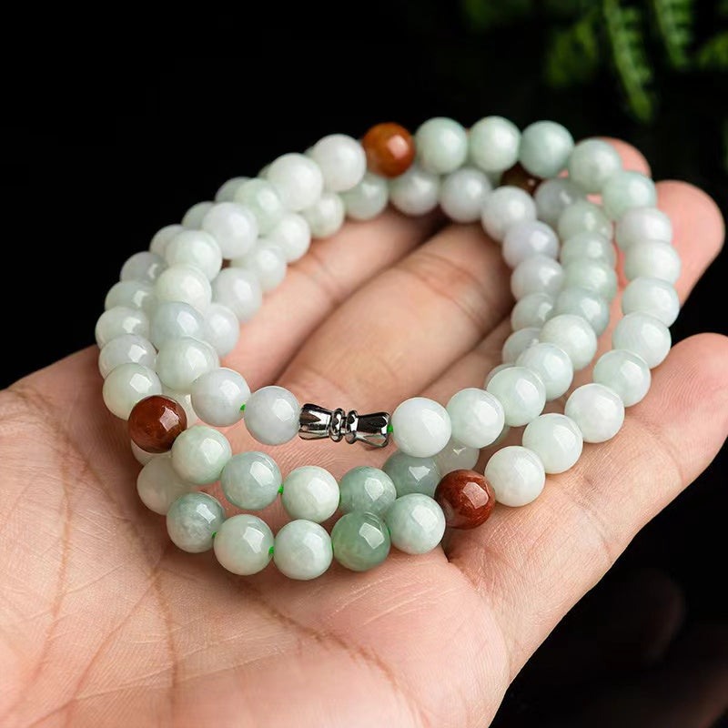 Mala Prayer Jade Beads Bracelet- Stress Relief