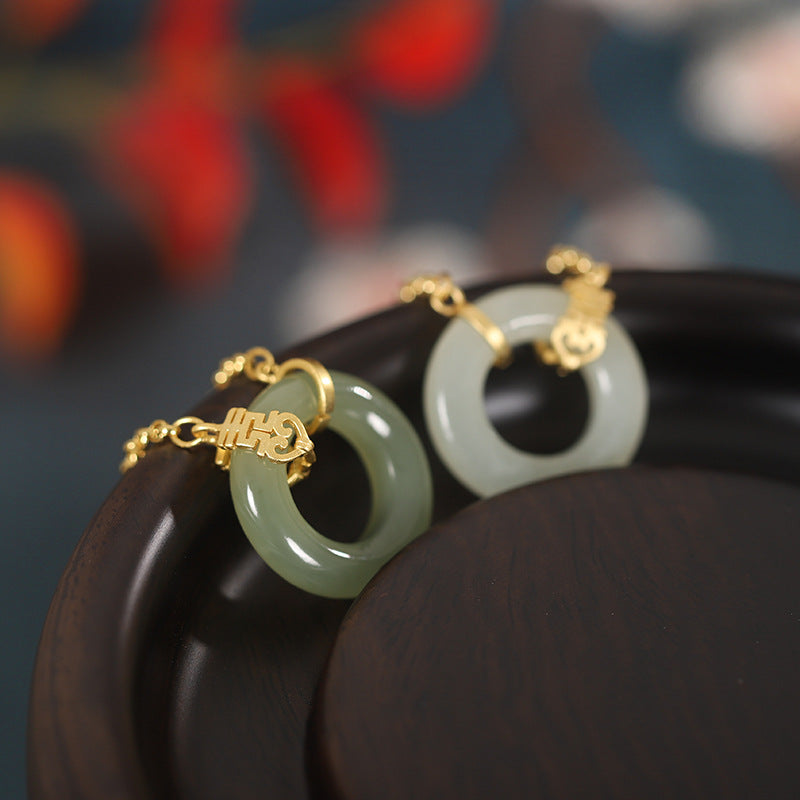Double Happiness Nephrite Jade Bracelet-Shared Joy