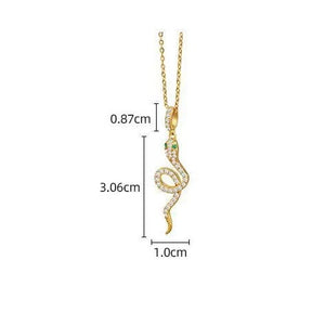 Zodiac Snake New Year Silver Necklace-Passion & Determination