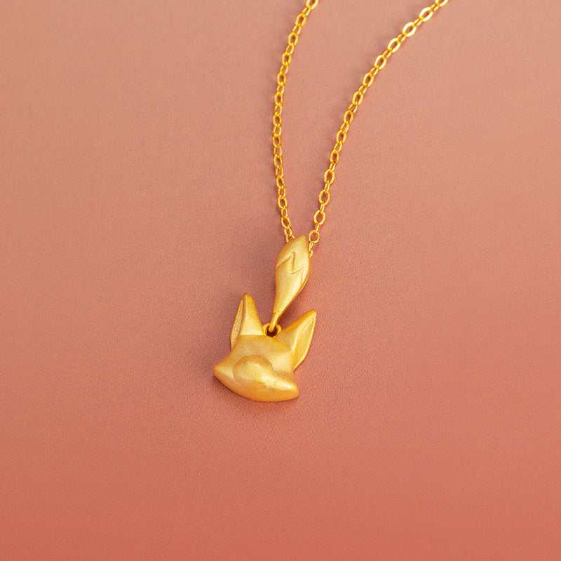 Love and Good Fortune-Golden Fox Necklace