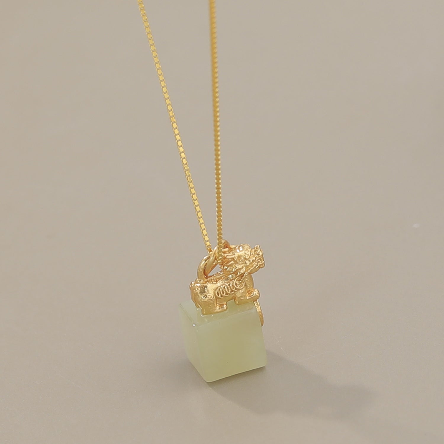 White Jade Pixiu Wealth Necklace
