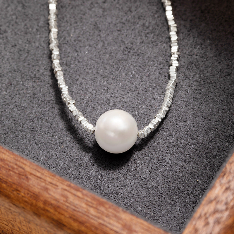 Shell Pearl Sterling Silver Necklace-Always Back to You