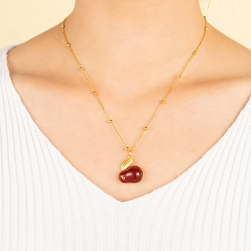 Rabbit Red Agate & Nephrite Jade Bracelet-Gentle Joy