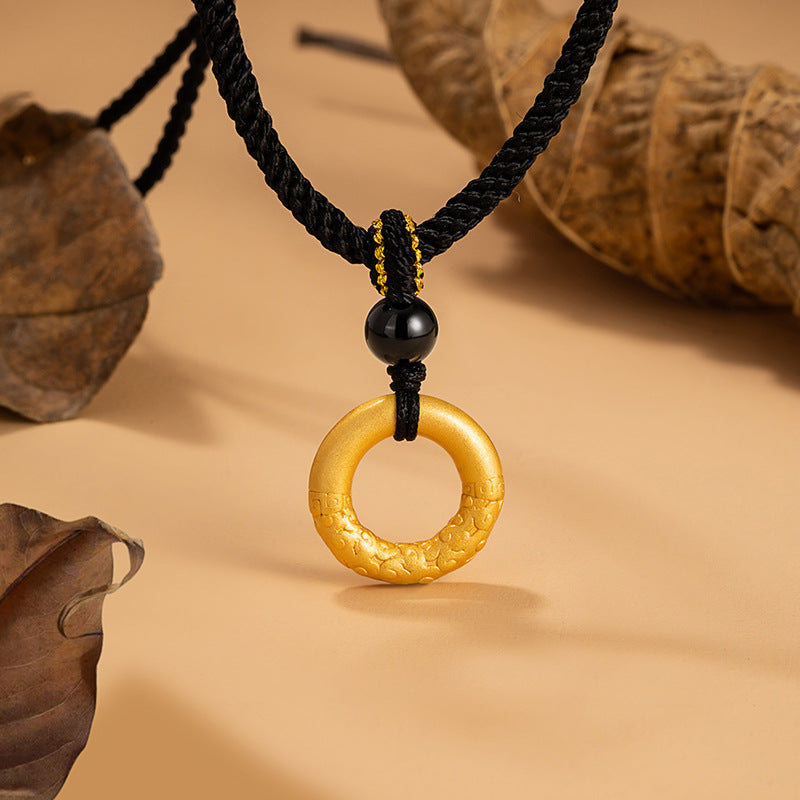 Cloud Peace Ring Cord Necklace-Wishes for Peace