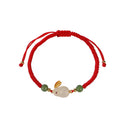Green Jade Rabbit Red String Bracelet