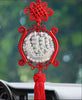 Jade Dragon Boat Car Hanging Ornament – Safe Journey & Success Charm with Red Tassel