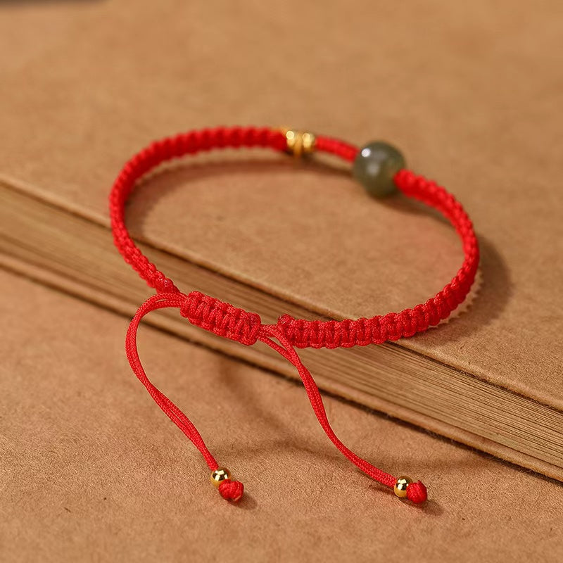 Fu Jade Bead String Bracelet For Couple-good luck