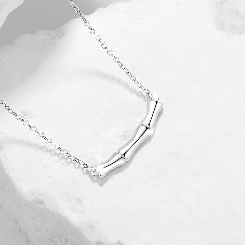 Bamboo S925 Silver Pendant Necklace-Steadfast Devotion