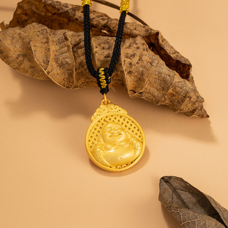 Joyful Serenity-Laughing Buddha Pendant Necklace