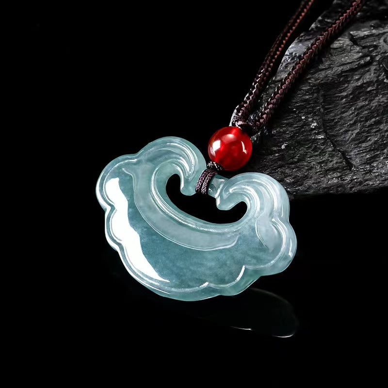 Ruyi Lucky Pendant-Ice Jade