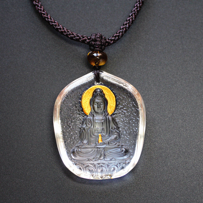 ure Water Guanyin Bodhisattva Liuli Pendant (Aura Halo Edition)