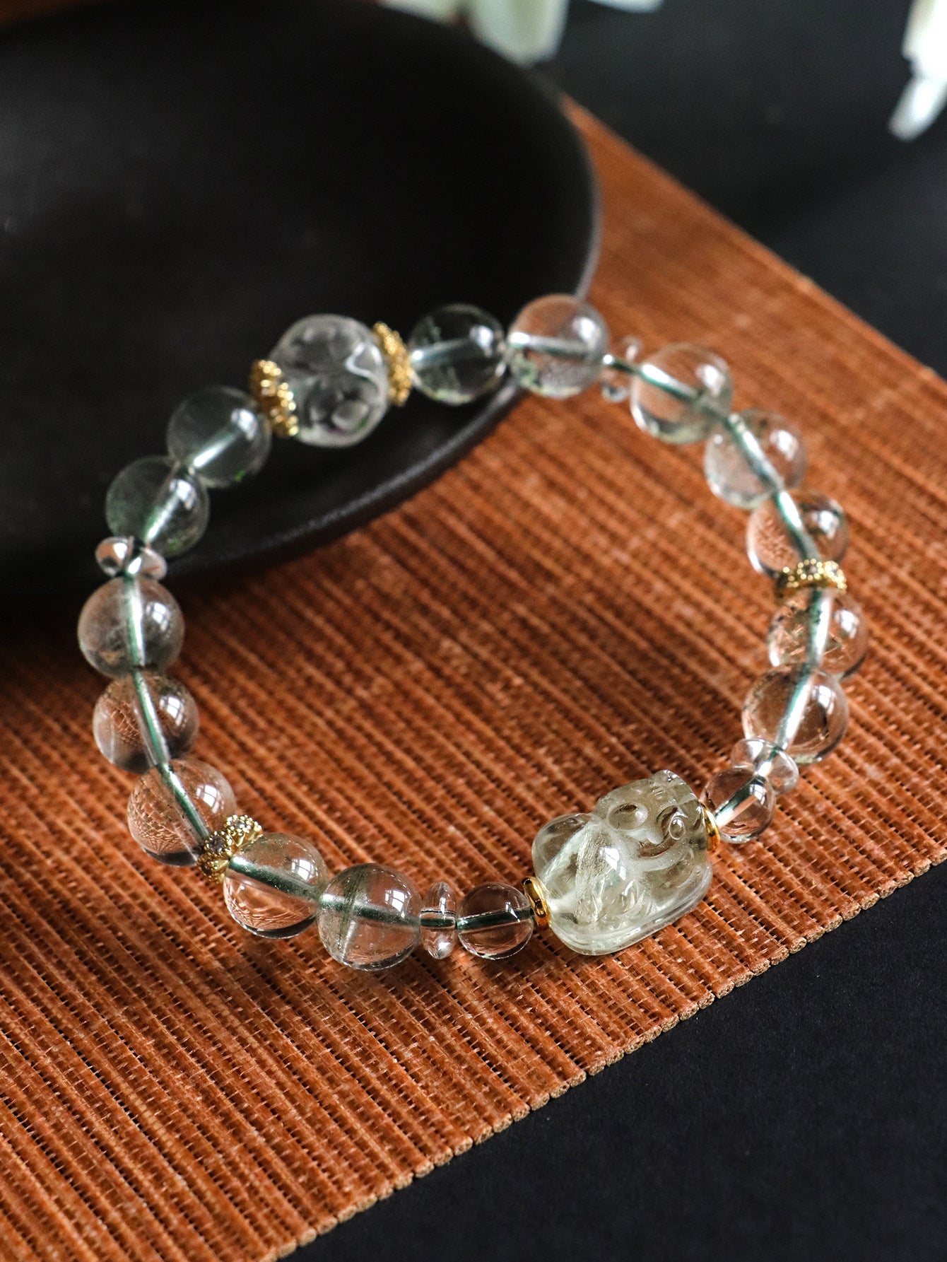 Green Phantom Quartz Pi Xiu Bracelet-Divine Protection