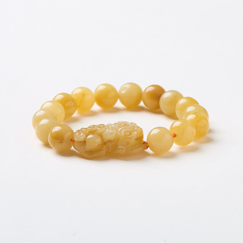 Natural Yellow Jade Pixiu Healing Bracelet