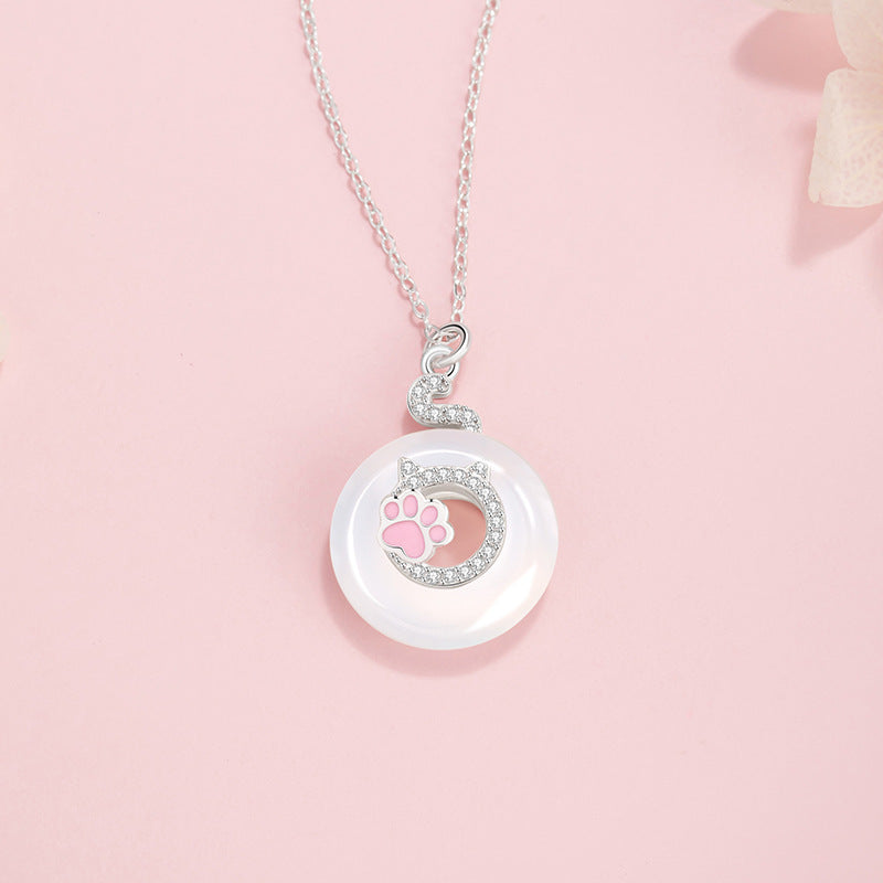 Cat Paw Chalcedony Necklace-A Little Guardian