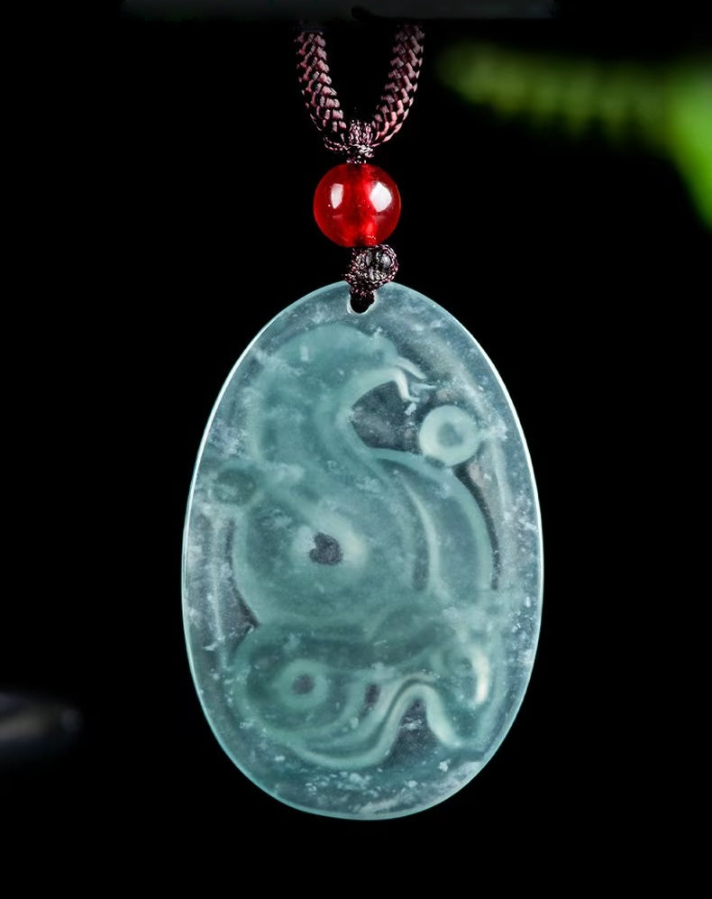 Ice Jade Snake Pendant – Protection, Renewal & Transformation