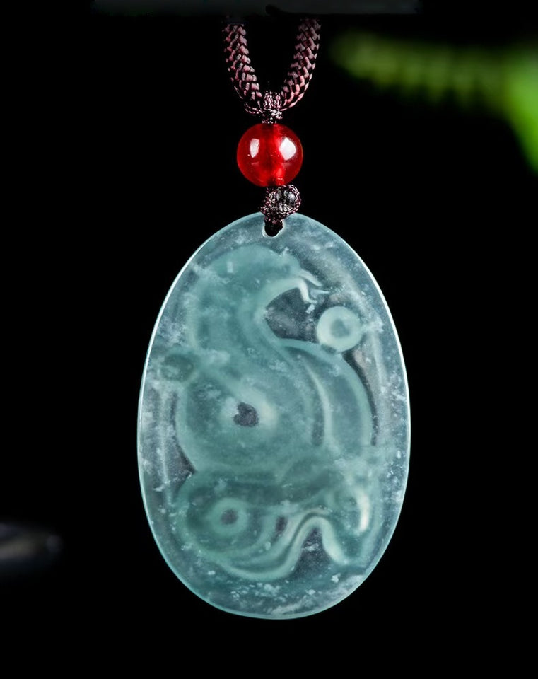 Ice Jade Snake Pendant – Protection, Renewal & Transformation