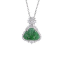 Maitreya Buddha Ice Jade Pendant-Good Fortune and Prosperity