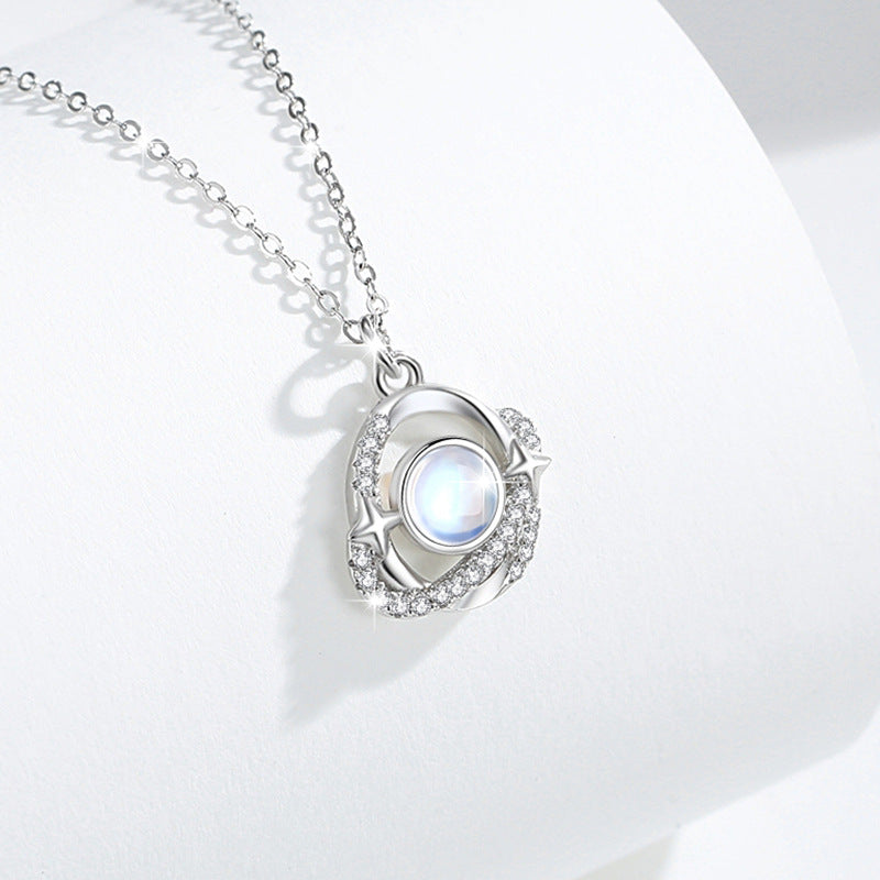 You Are My Universe-Star & Planet Sterling Silver Necklace