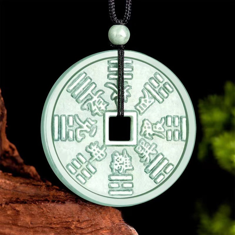 Feng Shui Bagua Jade Pendant