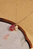 Strawberry Quartz Pixiu & Peace Amulet Pendant Necklace -Attract Luck& Peace