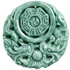 Bagua Jade Pendant-Double Dragon-Grade A Jade