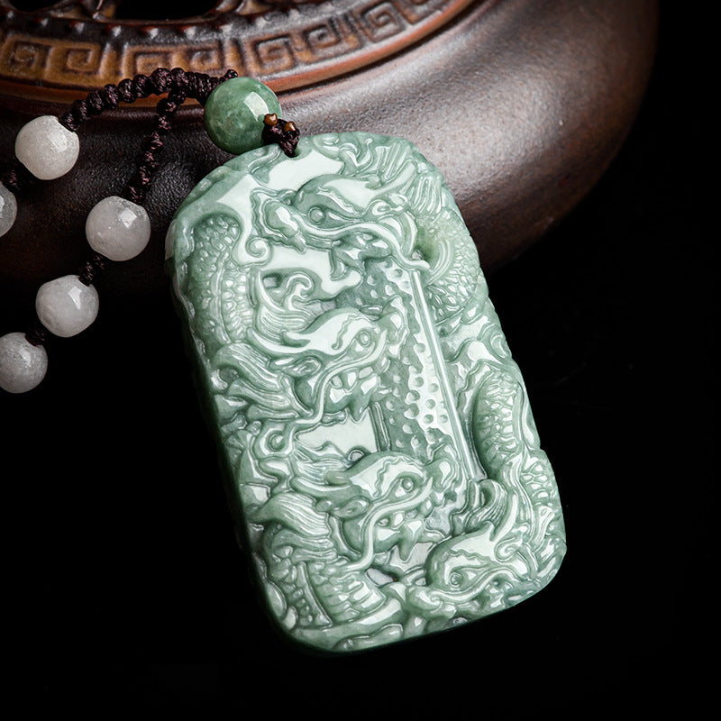 Imperial Power Nine-Dragon Guardian Jade Pendant for Authority, Protection & Lifelong Fortune